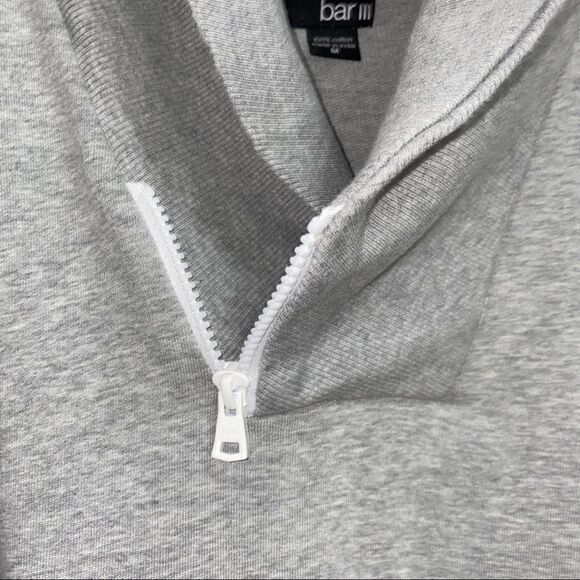 Bar III Grey Heather Pull Over Sweatshirt - Picture 6 of 7